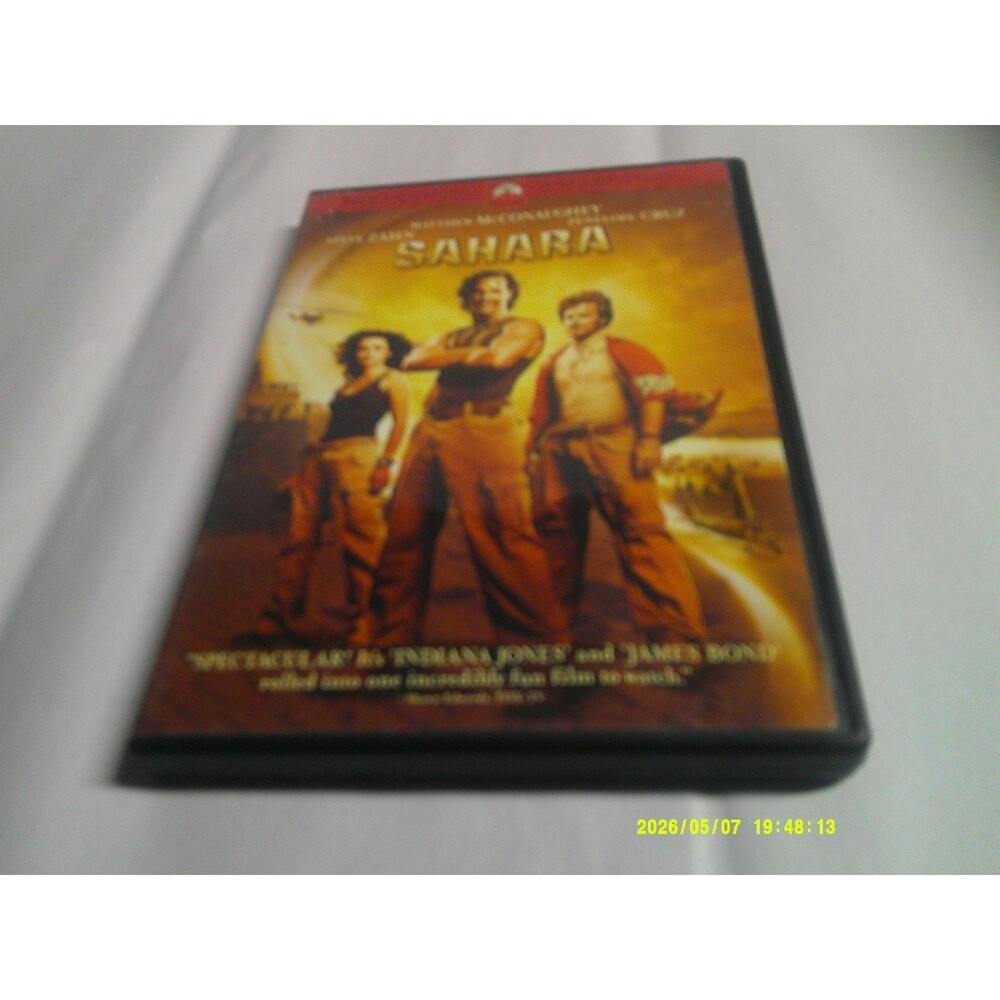 Sahara (2005) DVD Matthew McConaughey Penelope Cruz Steve Zahn Adventure Action